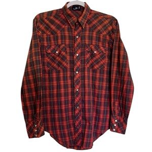 Pierre Bonée Mens Western Wear Pearl Snap Button Down Size S VINTAGE 1980s